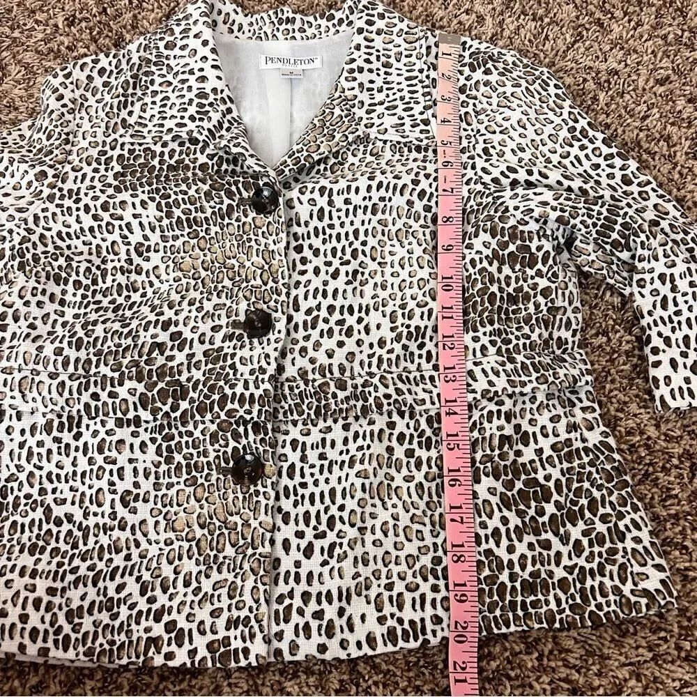 Pendleton Linen Blend Animal Print Jacket - Picture 6 of 6